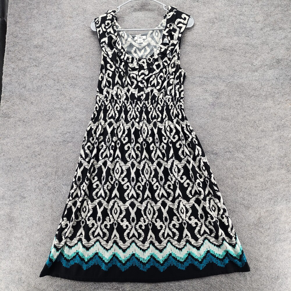 CATO Dress Womens Large Sleeveless Black White A Line